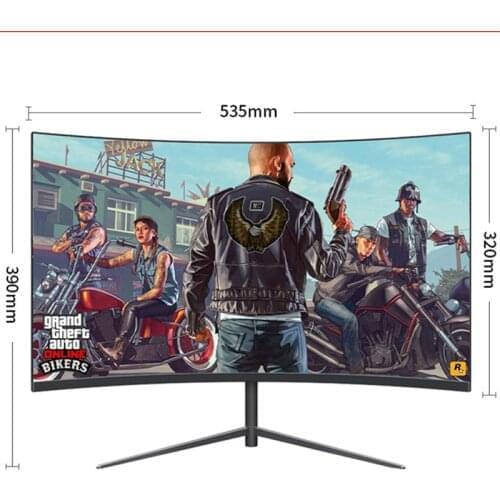 24 Inch Curved LCD Computer Monitor Gaming Game Competition 4K 144hz 24" LCD Computer Display Pc Screen HDMI Display