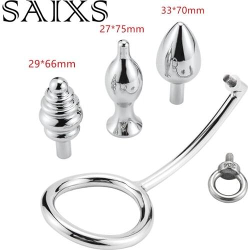 Anal Hook anal plug Cock ring penis Lock Chastity Asshole sex toys for men Prostate massage Masturbator drop shipping