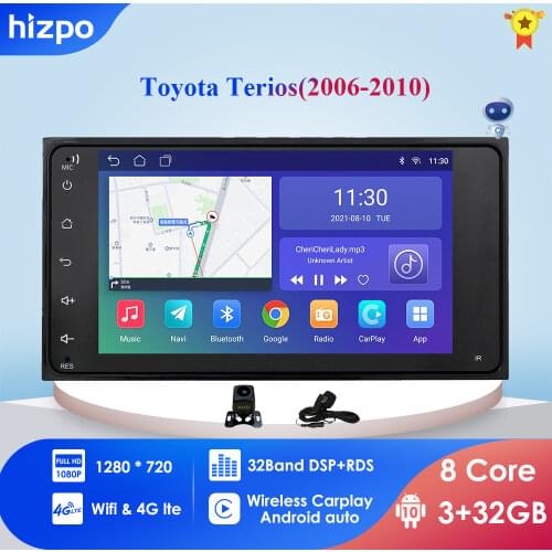 Android 10 DVD Player For Toyota Universal RAV4 COROLLA VIOS HILUX Terios Land Cruiser 100 PRADO 4RUNNER DVR Bluetooth rear cam