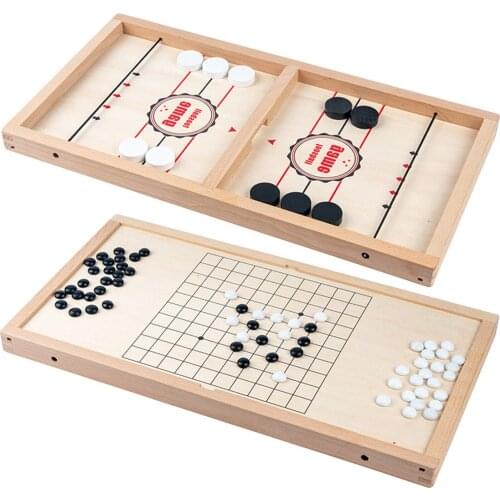 Fast Sling Puck Game Tabletop Hockey Toy Portable Catapult Chess Parent-kids Interactive Tabletop Slingshot Board Game Toys Gift