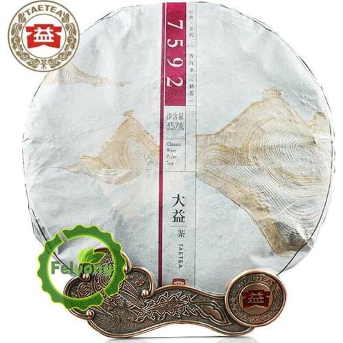 Dayi 100% Authentic 2014yr TAETEA Puer Chinese Tea 7592 Shu Puer Chinese Tea Cake Ripe Puer Chinese Tea