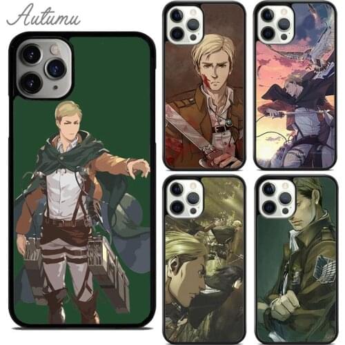 Erwin Smith Levi Attack on Titan Phone Case for iPhone 11 12 Pro Max mini X XR XS SE 2020 5 6S 7 8 Plus Galaxy S8 S9 S10 Cover