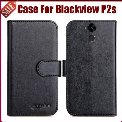 Hot Sale! Blackview P2s Case High Quality 6 Colors Flip Leather Exclusive Protective Cover For Blackview P2s Case