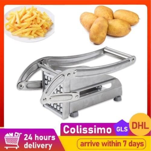 Stainless Steel Kitchen French Fries Potato Chips Strip Slicer Cutter Chopper Chips Machine Cooking Tool Potato Cut Fries HWC