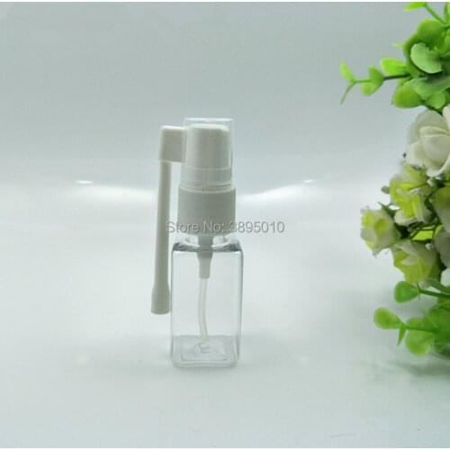 10ml 20ml square Plastic Spray Bottle, Medical Nasal Spray Bottle, PET Plastic Spray Bottle with Rotary Rocker F1063