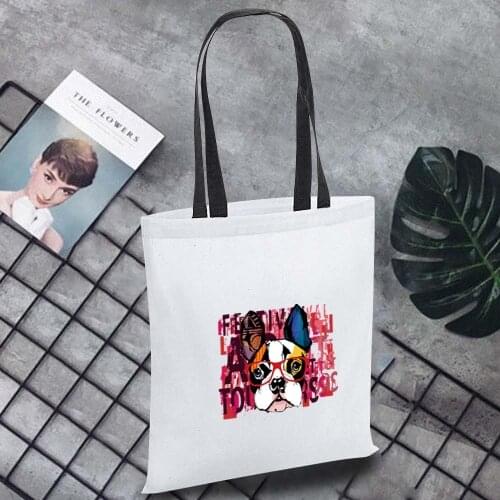 Effortless Large-capacity Canvas Bag Polyester Foldable Shopping Bag Collapsible Womens Handbags Supermarket Shopping Bag