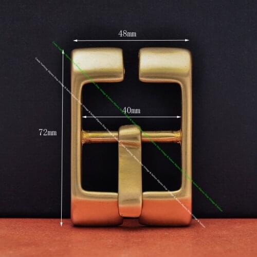 Men Casual Heavy Duty Long Solid Brass Wide Pin Center Bar Leathercraft Belt Buckle Replacement Fit 40mm