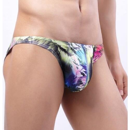 Men Athletic Supporter Performance Floral ice-silk Breathable Jockstrap Elastic Waistband Gay Underwear Sexy Camouflage Thong