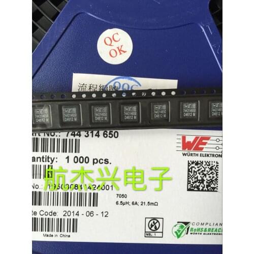 Original new 100% 744314650 integrated inductor large current 6A 2525 6.5UH 7*7*5MM 7050