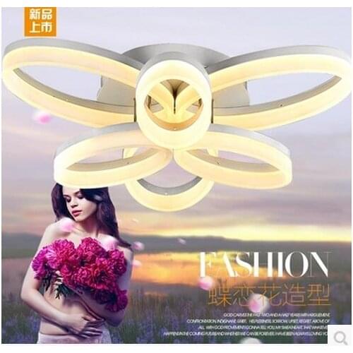 LED 110-220V Ceiling Light Acrylic creative Butterfly shape light sitting room dining-room bedroom remote Ceiling lamp free ship
