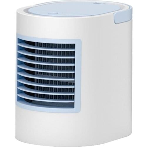 WT-F11 Mini Desktop Fan Portable Fan Oval Shape Cooling Spray Fan Night Light For Office Dormitory Bedroom