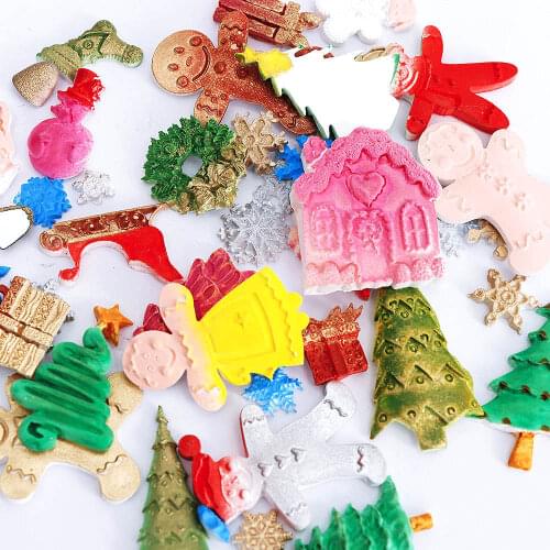 Christmas DIY Crystal Epoxy Mold Santa Claus Christmas Tree Snowflake Elk Gift 3D Pendant Silicone Mold Keychain Pendant Ornamen