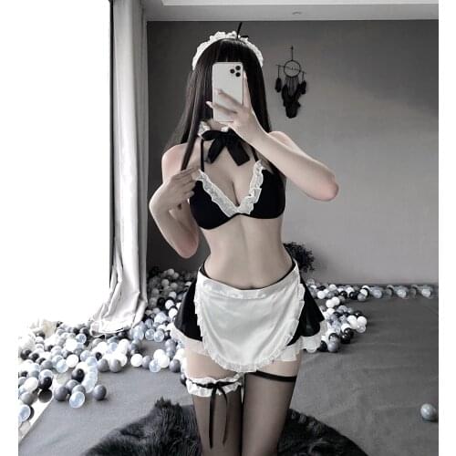 Sexy Lingerie for Women Erotic Porno Sexy Maid Costumes Apron Dress Cosplay Roleplay Sexy Skirt for Sex Fantasy Lingerie Slutty