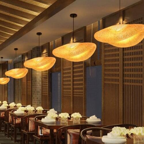 Modern Decor Pendant Lights for Room Bamboo Restaurant Industrial Hanging Pendant Lamp for Living Room Retro Lamp Light Fixture