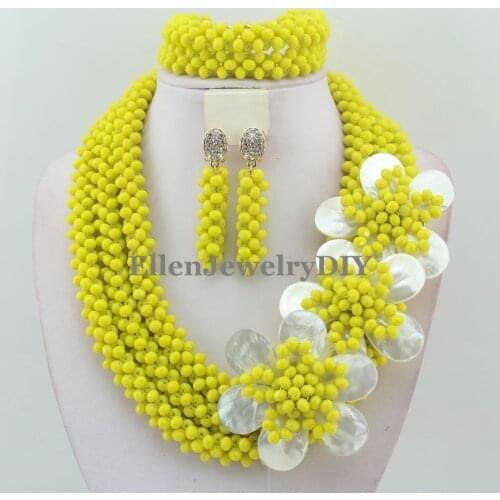 Splendid African Beads Jewelry Sets Nigerian Wedding African Crystal Beads Jewelry Set W11798