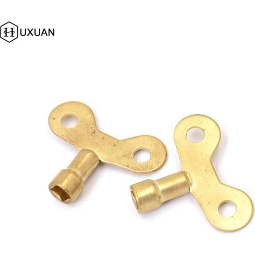 High Quality 2Pcs 6*6mm Hole Gold Tone Metal Water Tap Valve Knob Switch Faucet Key