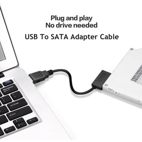 35cm USB To SATA Adapter Cable 7+6 13Pin SATA Optical Drive Adapter Cable Notebook Optical Drive Line For Universal PC Laptop