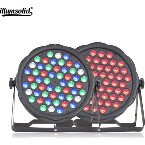 4pcs LED Flat Par 54x3W Lighting LED Par Light Strobe DMX Controller Party Dj Disco Bar Strobe Dimming Effect Projector