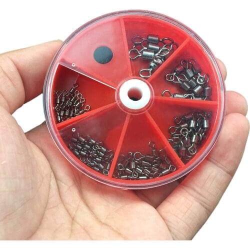75Pcs/set High Tension 8 shape Barrel Bearing Swivel Solid Rings Fishing Connector With Interlock Snap Fishing Tackle Pesca
