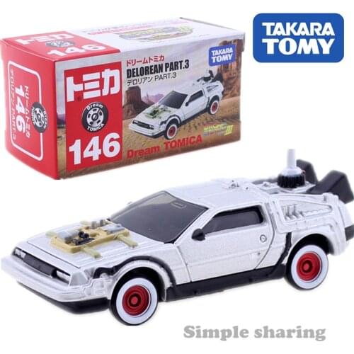 Takara Tomy Dream Tomica 146 DeLorean Part. 3 Car Hot Pop Kids Toys Motor Vehicle Diecast Metal Model Collectibles New