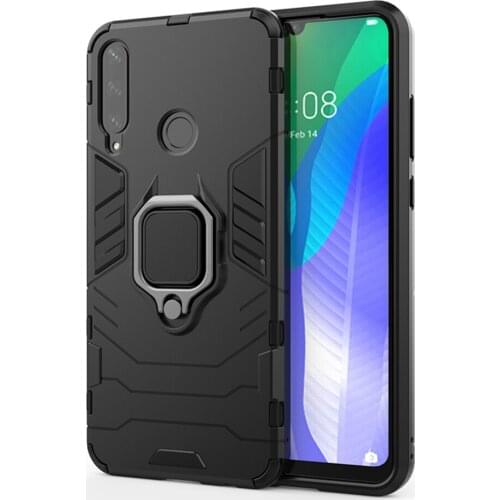 For Huawei Y6p Case 6.3 Inch Luxury Ring Back Cover Stand Armor Shockproof Case For Huawei Y6p Y 6p Huaweiy6p Phone Cases