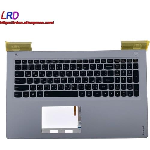 Shell C Cover Palmrest Upper Case with ARA Arabic Backlit Keyboard for Lenovo Ideapad 700-15ISK Laptop 5CB0L03483 SN20K28340