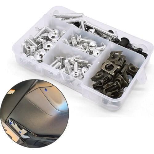 For Honda Goldwing 1800 GL1800 ABS F6B honda silver wing 600 Universal Motorcycle Fairing Screw Windscreen Body Spring Bolts Kit