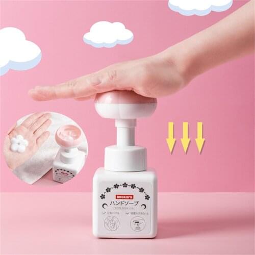 250ML Flower Shaped Foam Bottle Hand Sanitizer Refillable Bottle Petal Pump Head Dispenser Children Adult Push Soap Machine 1PC