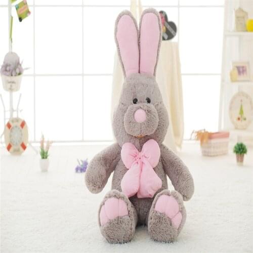 Giant Cute Costco American Big Rabbit Stuffed Bunny Dolls Plush Toy America Rabbit Animal with Long Ears Toys for Children Girls