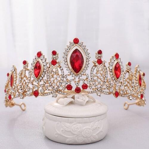 Crystal Luxury Wedding Crown Hair Jewelry Bride Tiaras Princess Pageant Wedding Hair Accessories Bridal Veil Headband