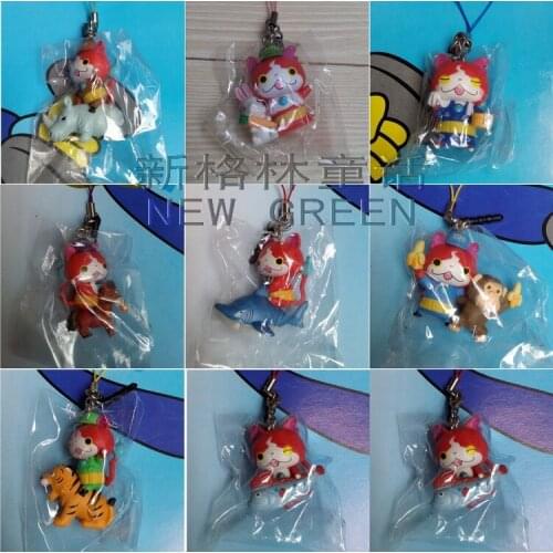 Yo-kai Watch Gashapon Toys Zoo Animal Series Rabbit Elephant Rhinoceros Hot Spring Dolphin Cute Action Figure Phone Charms