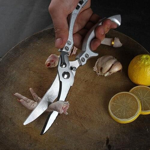 Kitchen Scissors Stainless Steel Multifunctional Vegetable Barbecuing Tool Powerful Chicken Bone Scissors Household Food