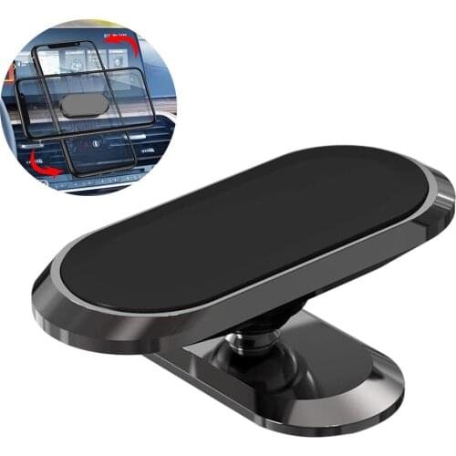 Magnetic Car Phone Holder 360 Degree Rotating Anti-slip Bracket Mobilephone Hold Clip For Phone In Car Bracket In Stock