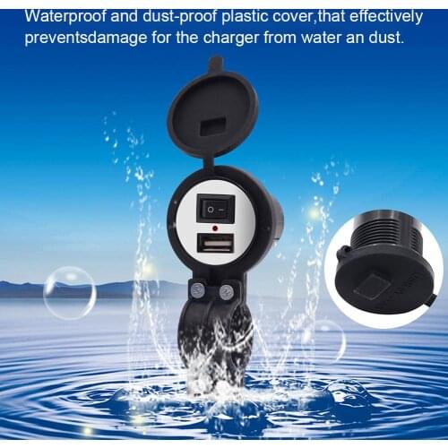 Motorcycle Cigarettey 12V/24V Phone Charger Socket Dual Motorcycle Charger Adapter Motorbike Charger Motorcycle Equipments Parts