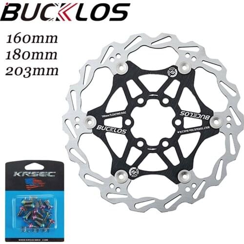 160mm 180mm 203mm Bicycle Disc Brake Floating Rotor Brake Pads Stainless Steel Heat Dissipation Brake Disc Rotors Bike Parts