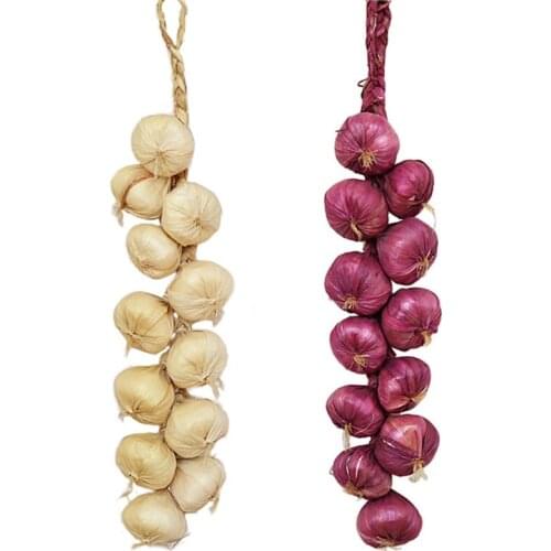 Title: Simulation Artificial Vegetable Garlic String for Restaurant Hotel Home Garden Wedding Kitchen Decoration Lifelike