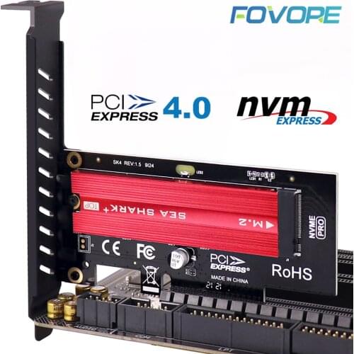 NVMe M2 M.2 M Key SSD to PCI-e PCI Express 4.0 Converter Adapter Card Add On Cards For 2230 2242 2260 2280 Support X4 X8 X16
