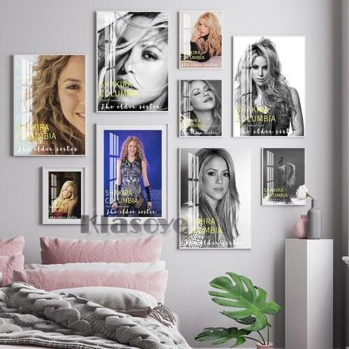 Shakira Columbia Music Super Diva Prints Poster Wall Pictures Fashion Magazine Album Canvas Painting Art Prints Home Room Decor