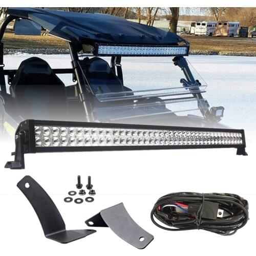 Roof 42 Inch 240W Straight Led Work Light Bar With Mounting Bracket Holder For Polaris General 1000 2016-2018 UTV