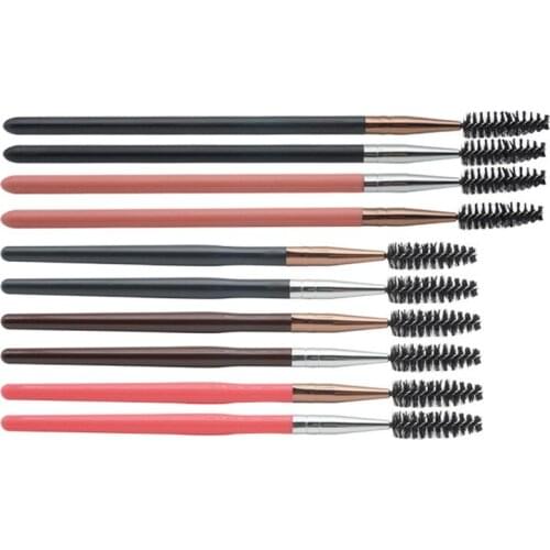 Eyelash Brush Aluminum Tube Fiber Hair Makeup Brush Eyelash Roll Makeup Tool Head Beauty Wholesale Eyelash Extension Supplies