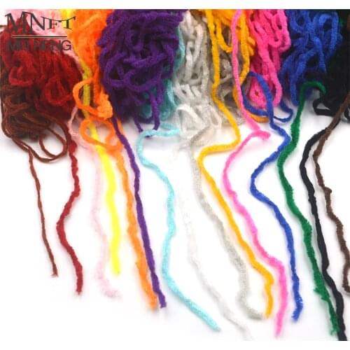 MNFT 12Color Chenille Worms Leech Body Material Body Fishing Flies Multiple Color For Fly Fishing Bait Making Material Total 60m