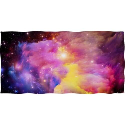 Blue Color Starry Sky/Galaxy Print Qucik Dry Beach Towels Comfort Bath Shower Gym Swimming Toilet Yoga Cover Hot Sale