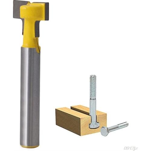 1/2'' T-Slot Cutter Steel Handle Milling Router Bit 1/4'' Shank For Woodworking C90A New Drop ship