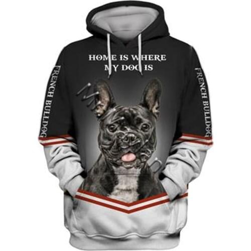 Unisex 3D Graphic Hoodie French Bulldog Retriever Sweatshirt Animal Hoodies Men/Women Casual Streetwear Sweatshirt Pullover 1344