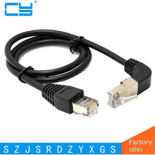 Elbow Up & Down Angled 90 Degree 8P8C FTP STP UTP Cat 5e Lan Ethernet Network Patch Cord Cable 0.5m/1m/2m/3m/5m