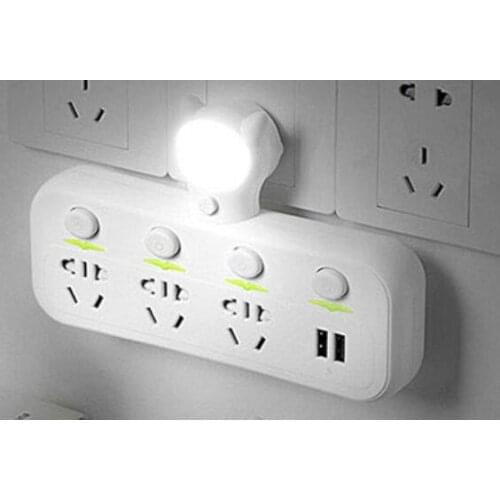 Smart socket converter Multipurpose one-turn multi-power socket Plug adaptor with lamp