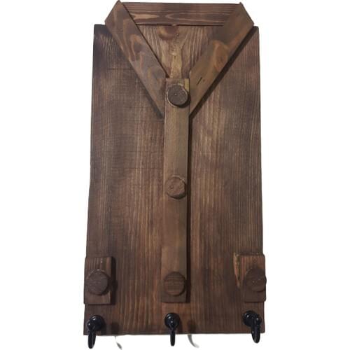 Umutpark Wood Shirt Model Key Robe Hook