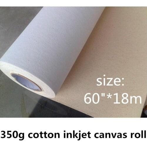 60"*18m Premium Quality 350g waterproof pure cotton matte coated Inkjet Canvas