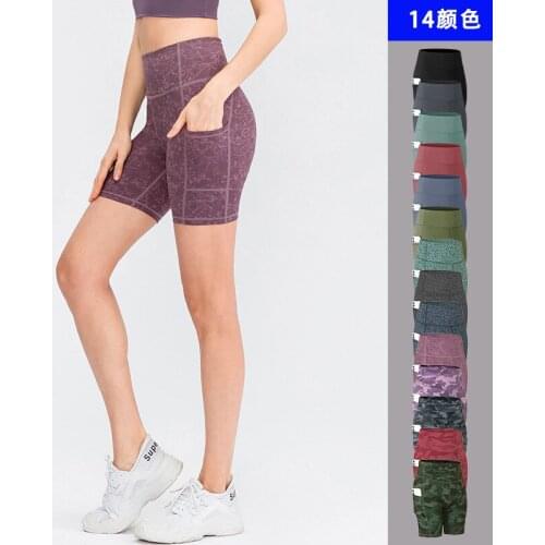 Women Sport Shorts Quickly Dry Elastic Legging Tights with Pocket Running Jogger Fitness Gym Workout Short Sweatpant Sportswear