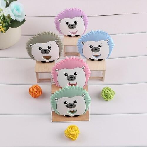 Kovict BPA Free 1PC Hedgehog Silicone Baby Teether rodent Baby Teething Toys Chewable Animal Shape Baby Products Nursing Gift